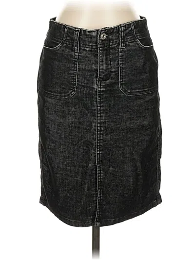 Pre-owned Express Denim Skirt In Black