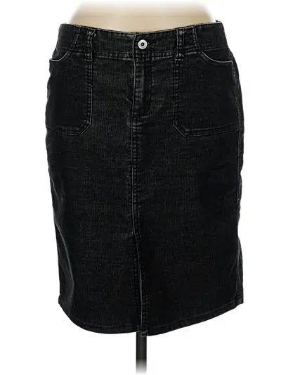 Pre-owned Express Denim Skirt In Black