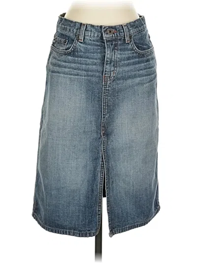 Pre-owned Express Denim Skirt In Blue