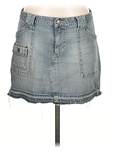 Pre-owned Express Denim Skirt In Blue
