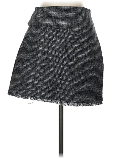 Pre-owned Express Denim Skirt In Gray