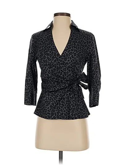 Pre-owned Express Design Studio 3/4 Sleeve Blouse In Black