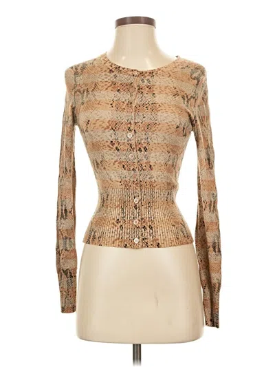 Pre-owned Express Design Studio Cardigan Sweater In Tan