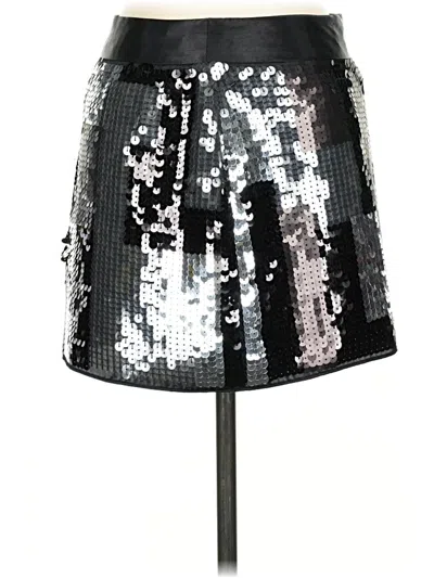 Pre-owned Express Design Studio Casual Skirt In Silver