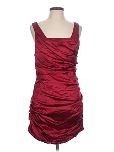Pre-owned Express Design Studio Cocktail Dress In Burgundy