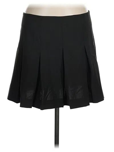 Pre-owned Express Design Studio Faux Leather Skirt In Black