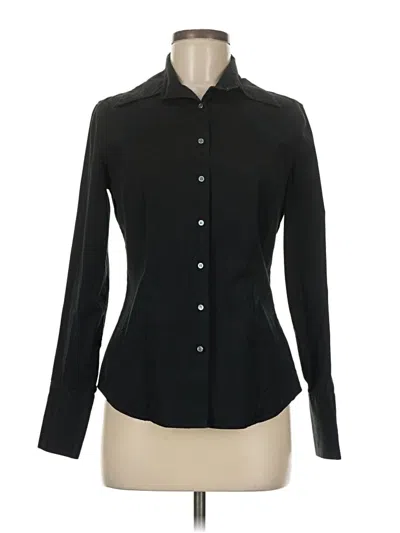 Pre-owned Express Design Studio Long Sleeve Blouse In Black