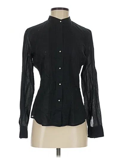 Pre-owned Express Design Studio Long Sleeve Blouse In Black