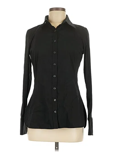Pre-owned Express Design Studio Long Sleeve Blouse In Black