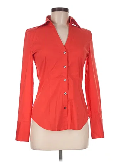 Pre-owned Express Design Studio Long Sleeve Blouse In Orange