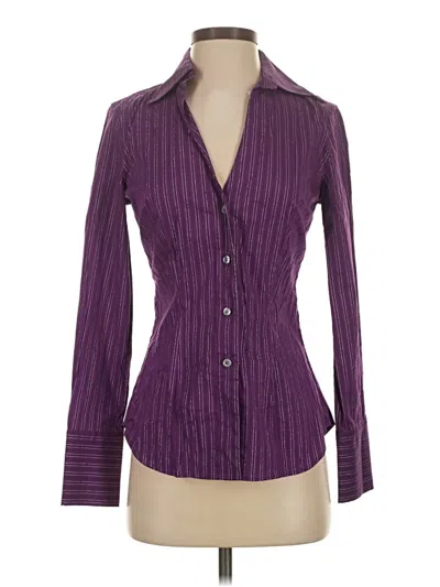 Pre-owned Express Design Studio Long Sleeve Blouse In Purple