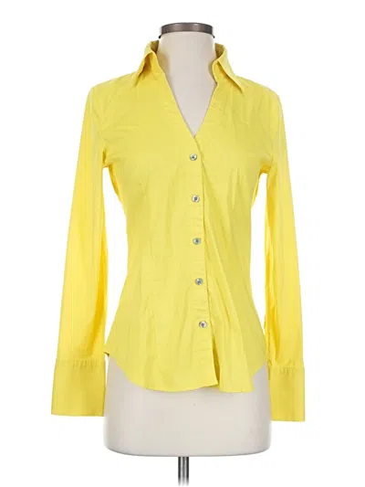 Pre-owned Express Design Studio Long Sleeve Blouse In Yellow