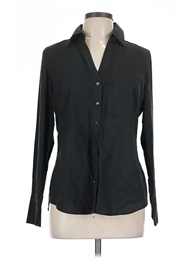 Pre-owned Express Design Studio Long Sleeve Button Down Shirt In Black
