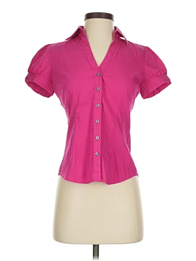 Pre-owned Express Design Studio Short Sleeve Blouse In Pink