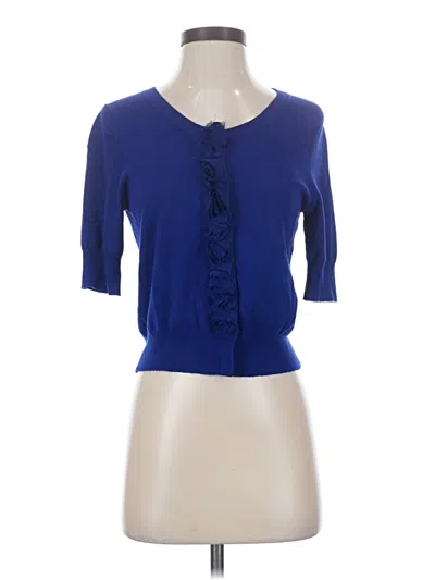 Pre-owned Express Design Studio Short Sleeve Top Blue Sweetheart Neckline Tops