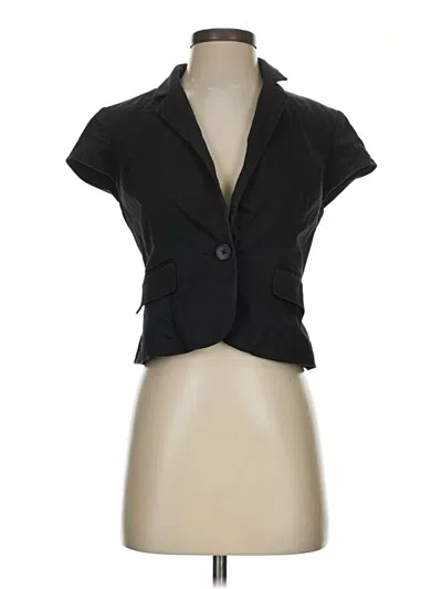 Pre-owned Express Design Studio Sleeveless Button Down Shirt In Black