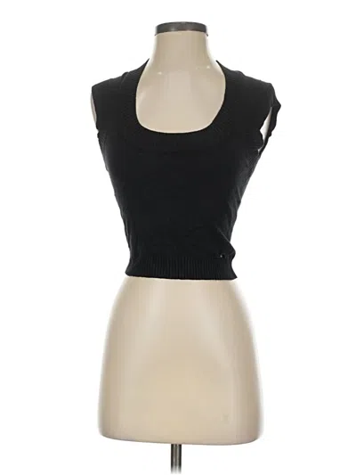 Pre-owned Express Design Studio Sleeveless Top Black Halter Neckline Tops