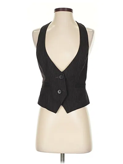 Pre-owned Express Design Studio Tuxedo Vest In Black