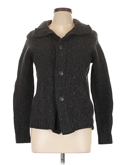 Pre-owned Express Design Studio Wool Cardigan Sweater In Black