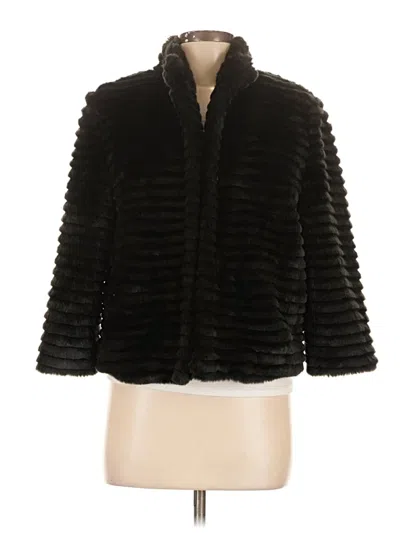 Pre-owned Express Faux Fur Jacket In Black