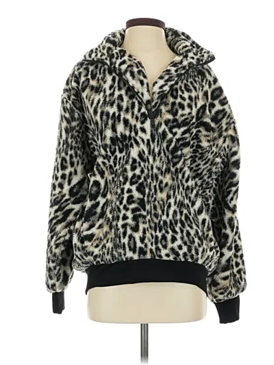 Pre-owned Express Faux Fur Jacket In Black