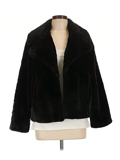 Pre-owned Express Faux Fur Jacket In Black