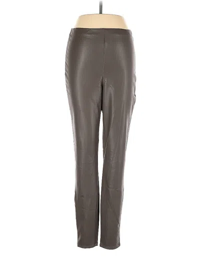 Pre-owned Express Faux Leather Pants In Brown