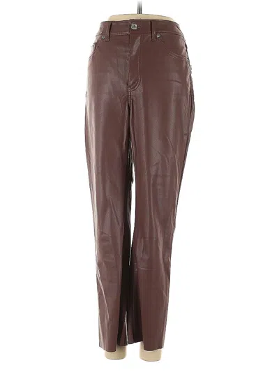 Pre-owned Express Faux Leather Pants In Brown