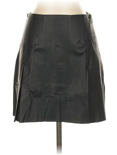 Pre-owned Express Faux Leather Skirt In Black