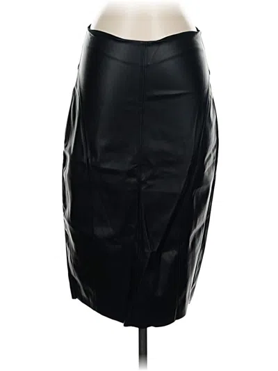 Pre-owned Express Faux Leather Skirt In Black