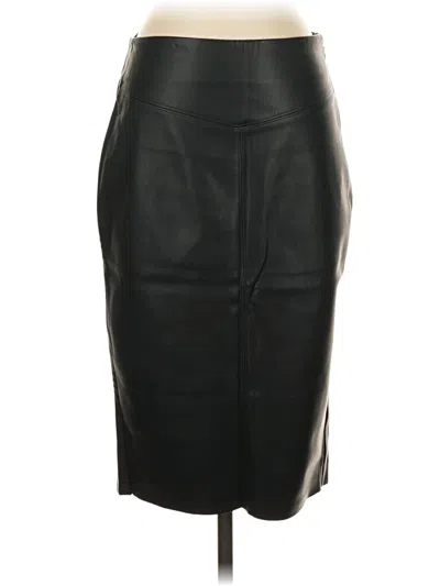 Pre-owned Express Faux Leather Skirt In Black