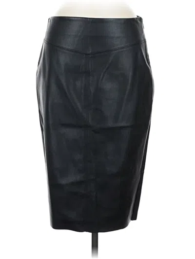 Pre-owned Express Faux Leather Skirt In Black