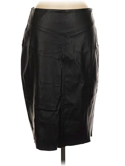 Express Faux Leather Skirt In Black