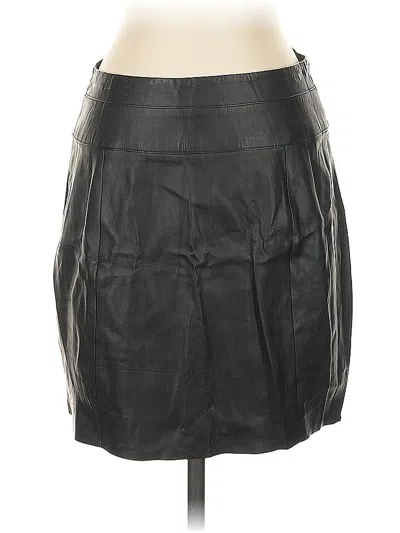 Pre-owned Express Faux Leather Skirt In Black
