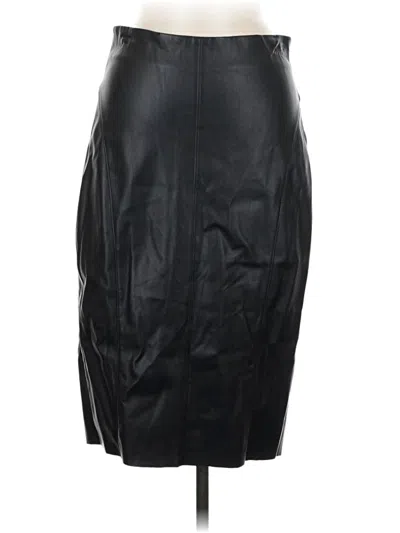 Pre-owned Express Faux Leather Skirt In Black