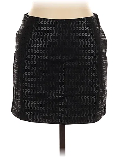 Pre-owned Express Faux Leather Skirt In Black