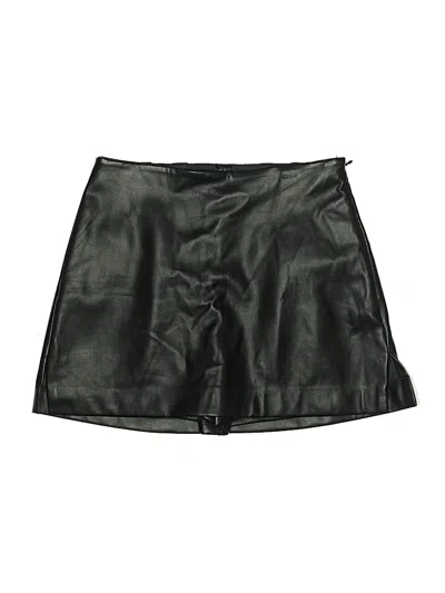 Express Faux Leather Skirt In Black