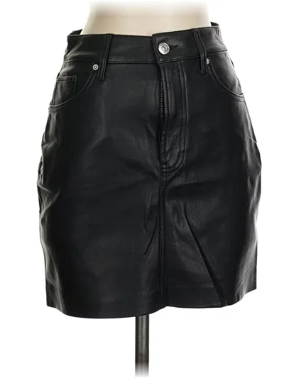 Pre-owned Express Faux Leather Skirt In Black