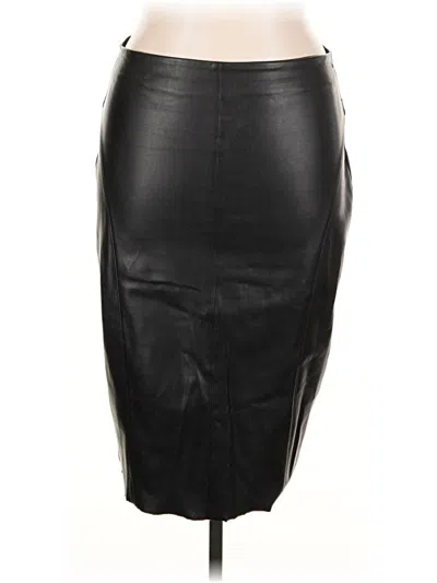 Pre-owned Express Faux Leather Skirt In Black