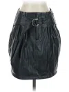 Express Faux Leather Skirt In Blue