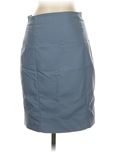 Pre-owned Express Faux Leather Skirt In Gray