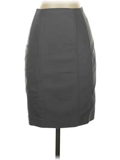 Pre-owned Express Faux Leather Skirt In Gray