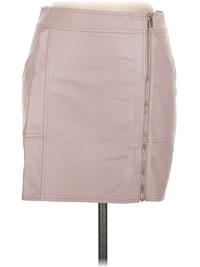 Pre-owned Express Faux Leather Skirt In Pink