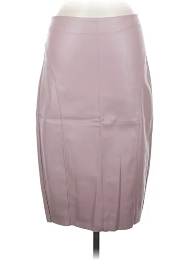 Pre-owned Express Faux Leather Skirt In Purple
