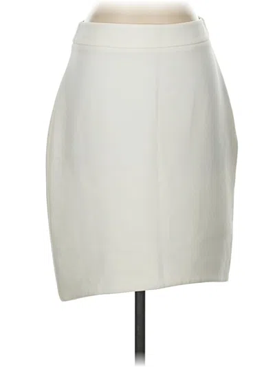 Pre-owned Express Faux Leather Skirt In White