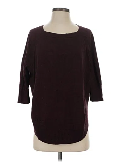 Pre-owned Express Fleece Jacket In Burgundy