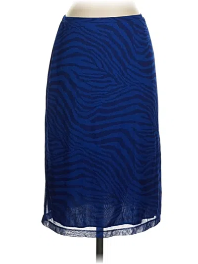 Pre-owned Express Formal Skirt In Blue