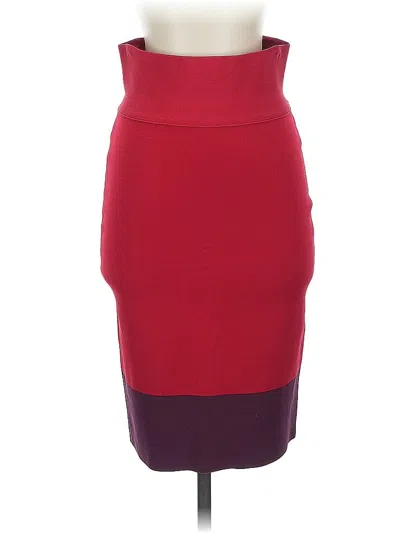 Pre-owned Express Formal Skirt In Burgundy