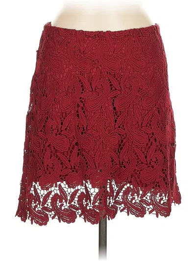 Pre-owned Express Formal Skirt In Burgundy