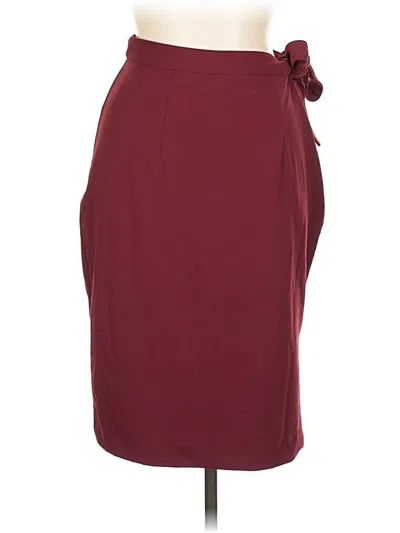 Pre-owned Express Formal Skirt In Burgundy